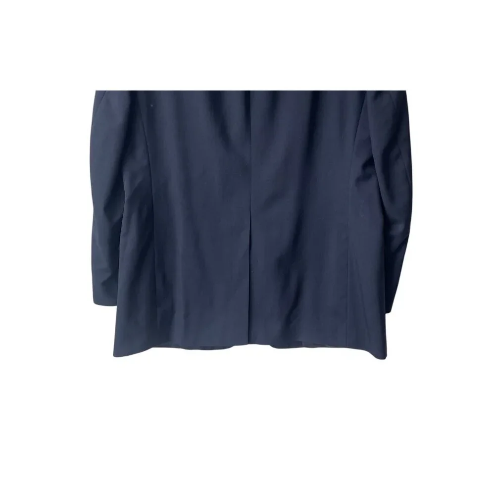 Hart Schaffner Marx Wool Blazer Size 43R Suit‎ Jacket Navy Blue Two Gold Buttons